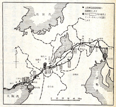 名神高速道路地図（名古屋商工会議所月報昭和36年3月号掲載）